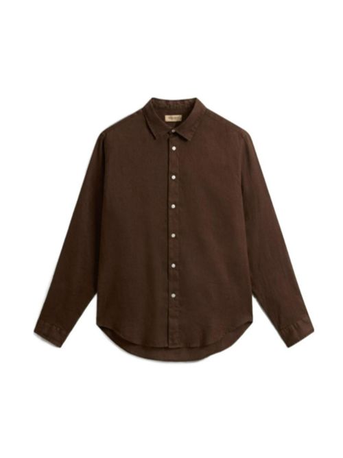 LINEN SHIRT WOOLRICH | CFWOSI2013MRUT528410026 SLATE BLACK